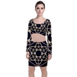 Sacred Geometry: Metatron Long Sleeve Crop Top & Bodycon Skirt Set