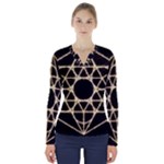 Sacred Geometry: Metatron V-Neck Long Sleeve Top