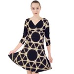 Sacred Geometry: Metatron Quarter Sleeve Front Wrap Dress