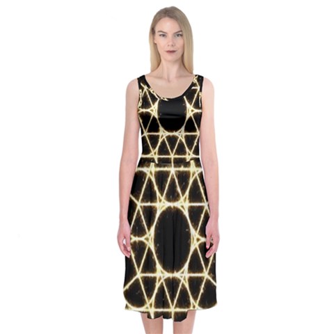 Sacred Geometry: Metatron Midi Sleeveless Dress from ArtsNow.com
