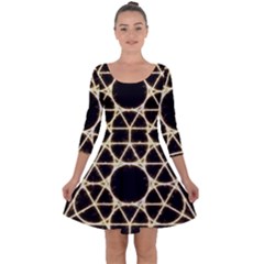 Quarter Sleeve Skater Dress 