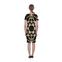 Classic Short Sleeve Midi Dress Back Classic Short Sleeve Midi Dress Back