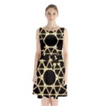 Sacred Geometry: Metatron Sleeveless Waist Tie Chiffon Dress