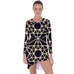 Sacred Geometry: Metatron Asymmetric Cut-Out Shift Dress