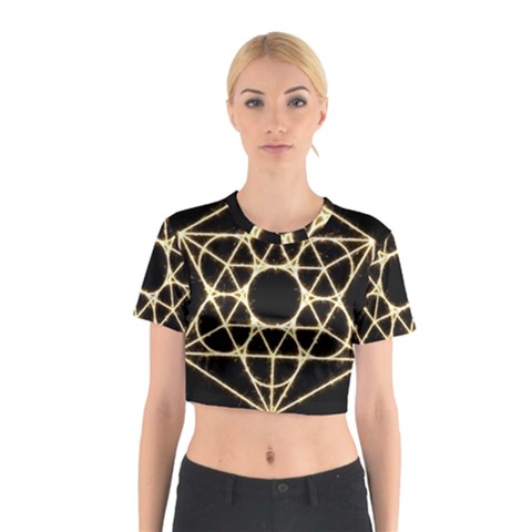 Sacred Geometry: Metatron Cotton Crop Top from ArtsNow.com