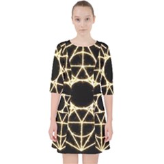 Quarter Sleeve Pocket Dress 
