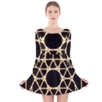 Sacred Geometry: Metatron Long Sleeve Velvet Skater Dress