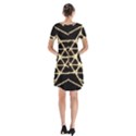Short Sleeve V-neck Flare Dress 