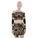 Sacred Geometry: Metatron Off Shoulder Top with Mini Skirt Set