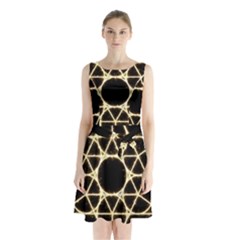 Sleeveless Waist Tie Chiffon Dress 