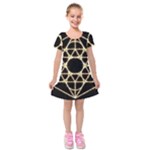 Sacred Geometry: Metatron Kids  Short Sleeve Velvet Dress