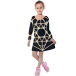 Sacred Geometry: Metatron Kids  Long Sleeve Velvet Dress