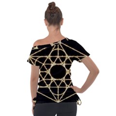 Off Shoulder Tie-Up T-Shirt 