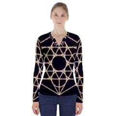 V-Neck Long Sleeve Top 