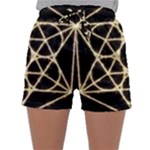 Sacred Geometry: Metatron Women s Satin Sleepwear Shorts