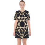 Sacred Geometry: Metatron Sixties Short Sleeve Mini Dress