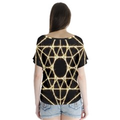 V-Neck Flutter Sleeve Top 