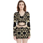 Sacred Geometry: Metatron Velvet Wrap Crop Top