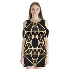Sacred Geometry: Metatron Shoulder Cutout Velvet One Piece from ArtsNow.com