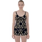 Sacred Geometry: Metatron Tie Front Two Piece Tankini