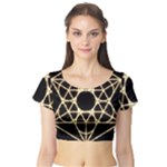 Sacred Geometry: Metatron Short Sleeve Crop Top