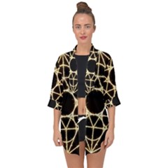 Open Front Chiffon Kimono 