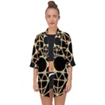 Sacred Geometry: Metatron Open Front Chiffon Kimono