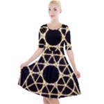 Sacred Geometry: Metatron Quarter Sleeve A-Line Dress