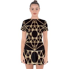 Drop Hem Mini Chiffon Dress 