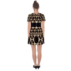 Drop Hem Mini Chiffon Dress 