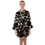 Sacred Geometry: Metatron Long Sleeve Satin Kimono