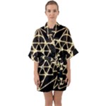 Sacred Geometry: Metatron Half Sleeve Satin Kimono 