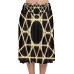Sacred Geometry: Metatron Velvet Flared Midi Skirt