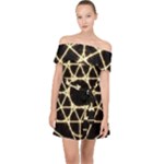 Sacred Geometry: Metatron Off Shoulder Chiffon Dress