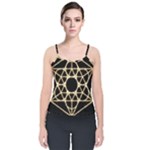 Sacred Geometry: Metatron Velvet Spaghetti Strap Top