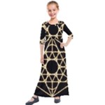 Sacred Geometry: Metatron Kids  Quarter Sleeve Maxi Dress