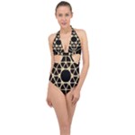 Sacred Geometry: Metatron Halter Front Plunge Swimsuit