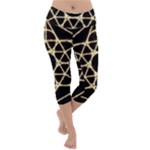 Sacred Geometry: Metatron Lightweight Velour Capri Yoga Leggings