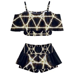 Kids  Off Shoulder Skirt Bikini 