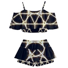 Kids  Off Shoulder Skirt Bikini 