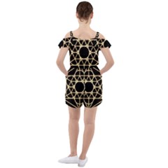 Ruffle Cut Out Chiffon Playsuit 