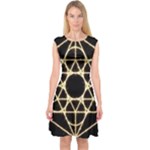 Sacred Geometry: Metatron Capsleeve Midi Dress