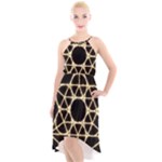 Sacred Geometry: Metatron High-Low Halter Chiffon Dress 
