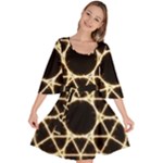 Sacred Geometry: Metatron Velour Kimono Dress