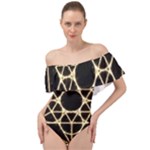 Sacred Geometry: Metatron Off Shoulder Velour Bodysuit 