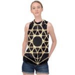 Sacred Geometry: Metatron High Neck Satin Top