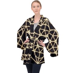 Long Sleeve Velvet Kimono  