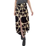 Sacred Geometry: Metatron Velour Split Maxi Skirt