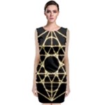 Sacred Geometry: Metatron Sleeveless Velvet Midi Dress