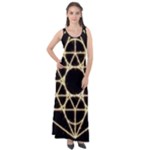 Sacred Geometry: Metatron Sleeveless Velour Maxi Dress